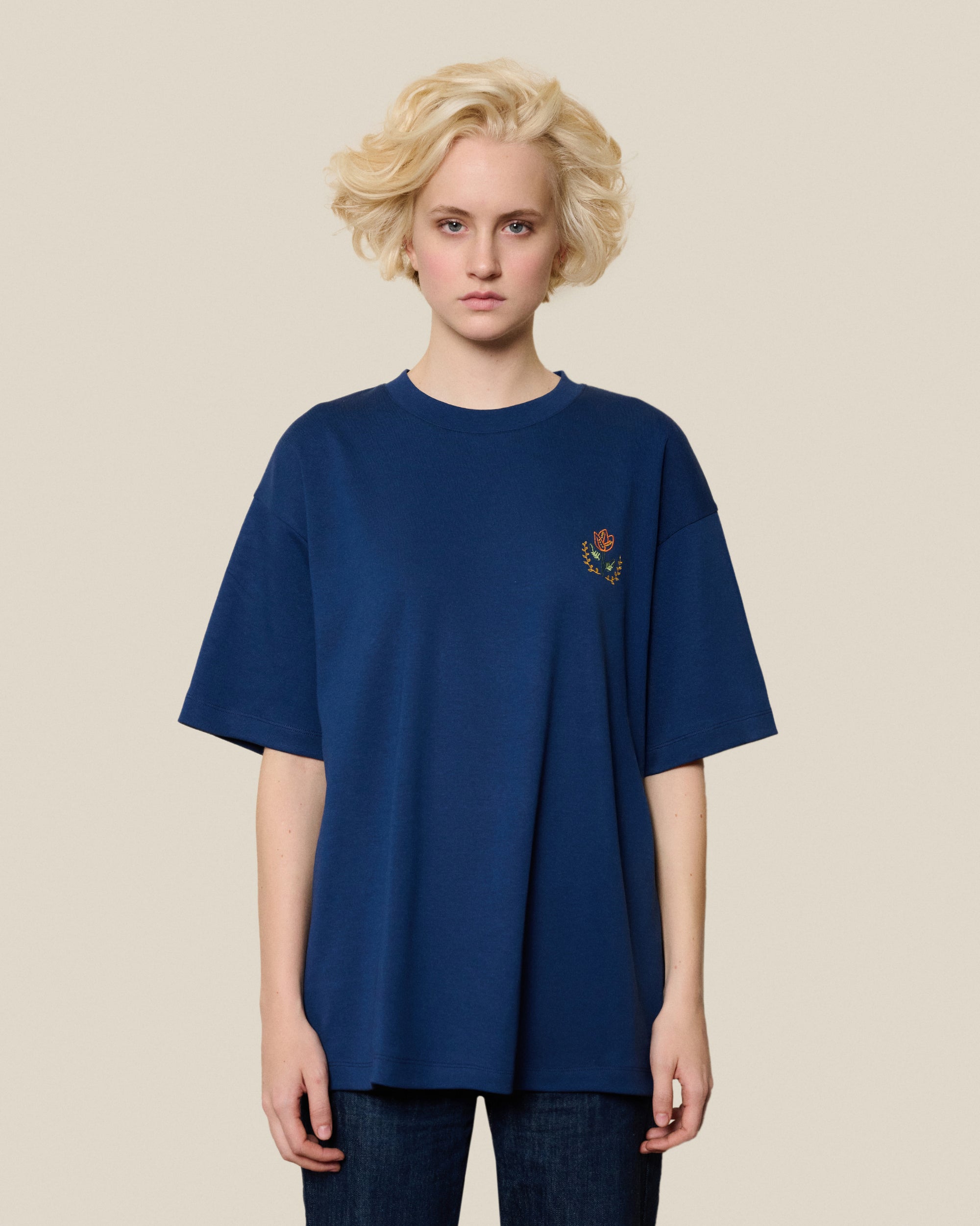 red_blue tulip T-SHİRT